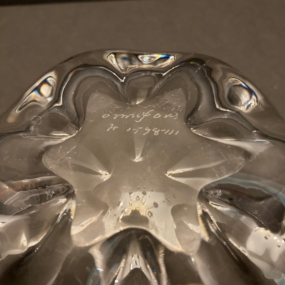 Orrefors 6.25"‎ Wide 1598 Crystal Bowl Signed Numbered Sweden - Picture 8 of 10